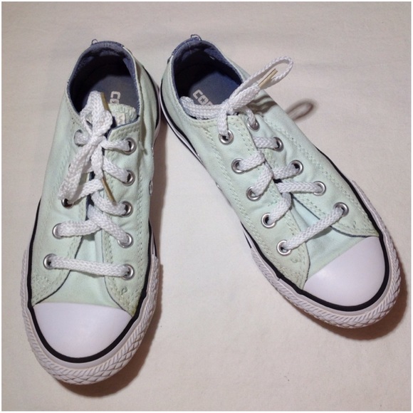 Converse Shoes Juniors Light Green All Star Converse